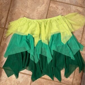 Green and Yellow Tulle Skirt